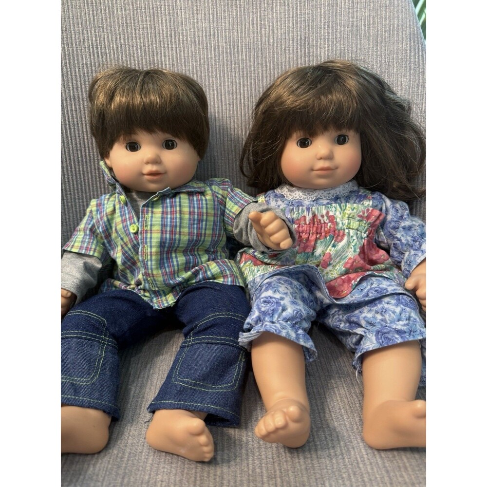 american girl bitty baby twins dolls Brown Hair Brown Eyes Boy Girl